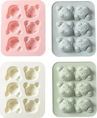 Image de 4 Moules à Glaçons en Silicone en forme de Chat, Moule à Chats pour la Fabrication de Friandises, Mini Moules à Chats en Silicone, Moule à Chats en Chocolat pour la Fabrication de Glaçons, Chocolat
