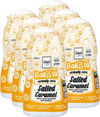 Produktbild von Skinny Foods Barista Syrup Shot (6x60ml) Salted Caramel - Funktionelle Lebensmittel - Geschmacksstoffe/Süßstoffe