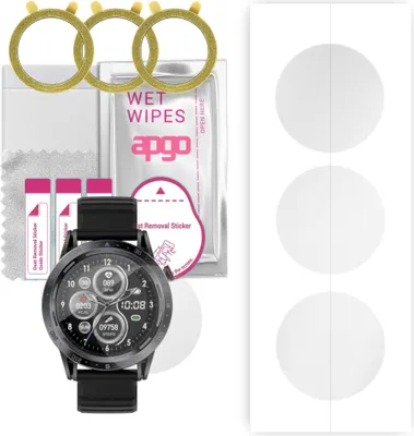 Produktbild von apgo 3 Stück Schutzfolie, klar, kompatibel mit Colmi SKY7 PRO Smartwatch, Hydrogel Displayschutzfolie mit Positionierhilfe, Displayfolie, robust und kratzfest