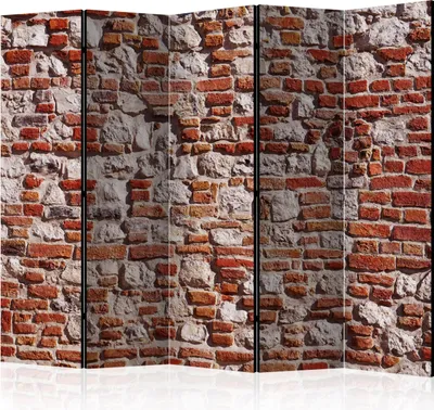 Produktbild von Akusticher Raumteiler stein Foto Paravent 225x172 cm beidseitig auf Vlies-Leinwand bedruckt Akustikschaum Trennwand Spanische Wand Sichtschutz Home Office Steine Mauer Textur f-A-0534-z-c