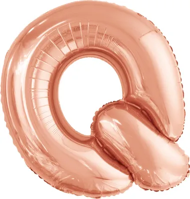 Produktbild von Folienballon Buchstabe Q rosegold - 88cm
