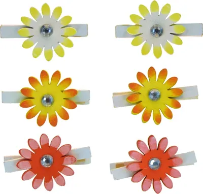 Produktbild von Holzwirbel mit Blume 6 Stück