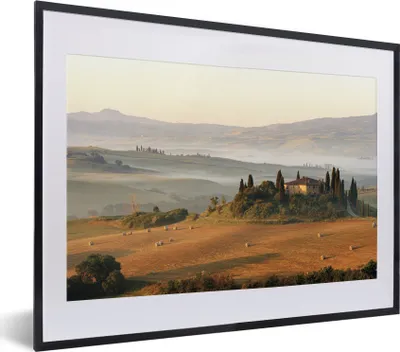 Produktbild von MuchoWow® MuchoWow® Gerahmtes Poster Toskana - Landschaft - Italien 40x30 cm - Poster mit zchwarzem Bilderrahmen - Bilderrahmen - Poster im Rahmen