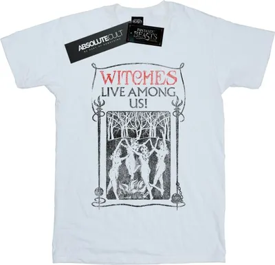 Produktbild von Fantastic Beasts - "Witches Live Among Us" T-Shirt für Damen BI23027 (S) (Weiß)