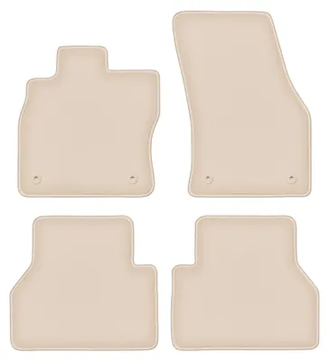 Productafbeelding van Velours automatten voor Volkswagen Caddy IV vanaf 2020 (stationwagen) – 4-delig, beige, op maat – Wielganizator FORTUNA