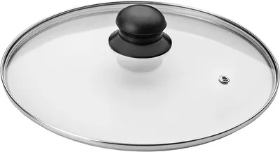 Glasdeckel 28 cm, gehärtet, mit Dampföffnung, für Töpfe und Pfannen