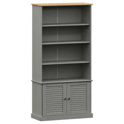 Produktbild von Bücherregal VIGO Grau 85x35x170 cm Massivholz Kiefer