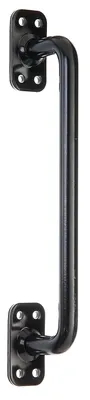 Image de Alberts 419103 Poignée de porte, droite, peinte en noir par poudrage, 275 x 32 mm