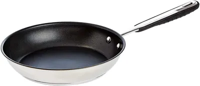 Obrázok produktu pre Amazon Basics 111604OB060, panvica, priemer 28 cm, nerezová oceľ, vhodná pre indukčné varné dosky, s nepriľnavým povrchom