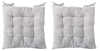 Productafbeelding van Set van 2 Stoelkussens - 40 x 40 cm - Grijs