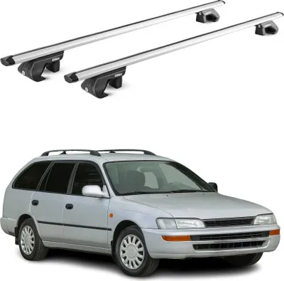 Image de Barres de toit ABE pour Toyota Corolla Break / Verso 2000-2009 5 P Alu Gris 2x