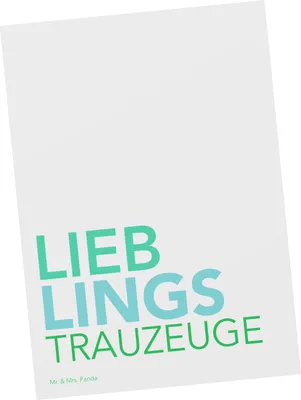 Produktbild von Mr. & Mrs. Panda Postkarte Trauzeuge - Weiß - Geschenk, Geschenkidee, Spruch, Standesamt, Fotokarte, Grußkarte, bildkarte, Bräutigam, Dankeschön, Postkarten