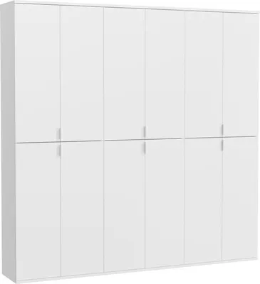 Image de Armoire de rangement 12 portes BODITE – Blanc laqué – Design moderne