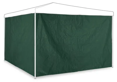Produktbild von Relaxdays Seitenteile für Pavillon, 2er Set, 3x2 m, wasserdicht, ohne Fenster, Klettverschluss, PE Seitenwand, grün