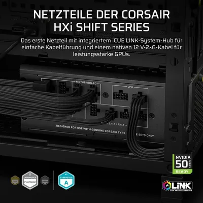 Obrázok produktu pre Corsair HX1500i, 1500 W, 100 - 240 V, 47 - 63 Hz, 15 - 9 A, 150 W, 1500 W