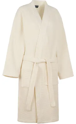 Imagen del producto de Bata Blumtal, talla XXS, uni, color blanco roto, 100% algodón texturizado tipo "waffle"