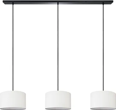 Produktbild von Pendellampe Wohnzimmer Deckenleuchte Stoff Lampenschirm Modern Einfarbig Rund