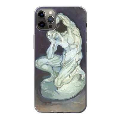 Produktbild von MuchoWow® Handyhülle Schutzhülle Hülle für iPhone 13 Pro Max Gipsskulptur eines knienden Mannes - Vincent van Gogh Silikon Softcase Handy Hülle - Mobiltelefon
