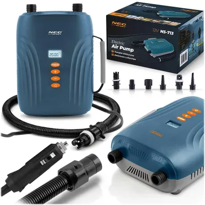 Obrázek produktu pro Elektrické čerpadlo pro paddleboardy, napájení 12V (automobil), 6 trysek, tlak 20 PSI