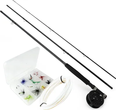 Produktbild von FISH-XPRO Fliegenfischer-Set – Fliegenfischen – Fliegenfischen – Rolle – Fliegenschnur – Vorfach – künstliche Fliegen