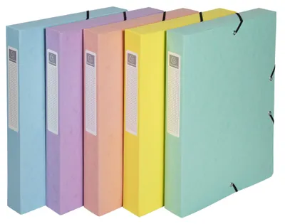 Produktbild von Exacompta Archivbox Aquarel aus Colorspan-Karton, A4, 60mm Rückenbreite, sortiert