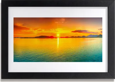 Produktbild von Bild 30x20 MDF-Rahmen Wandkunst Meer, Sonne, Landschaft