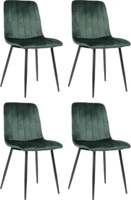 Produktbild von 4er Set Stühle HLO-CP46 Samt grün
