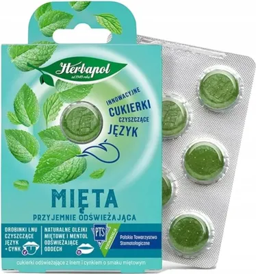 Zdjęcie produktu dla Cukierki czyszczące język mięta 20g