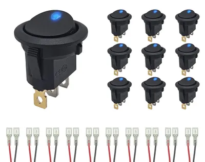 Produktbild von ProRide Wippschalter ON/OFF 12V/20A mit blauer LED - 10 Stück