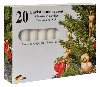 Produktbild von Weiße Baumkerzen 13x100mm, 400 Stück