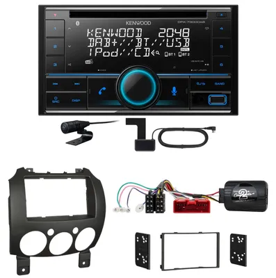 Produktbild von Kenwood DPX-7300DAB Bluetooth DAB CD USB Einbauset für Mazda 2 2008-2014