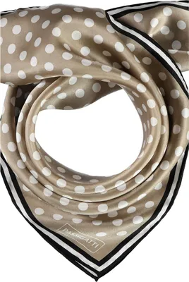 Imagen del producto de Bufanda de seda Damen, diseño "Passigatti" con lunares