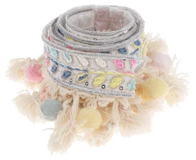 Pompom-Ball-Fransenband, Polyester, 1 Yard, 3 cm, DIY