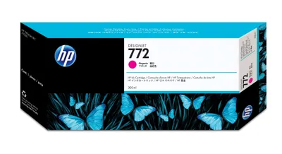 Obrázek produktu pro HP 772 Purpurová inkoustová kazeta DesignJet, 300 ml, Postscriptová tiskárna HP Designjet Z5200, Termotiskárna, Purpurová, CN629A, Singapur, 283 mm