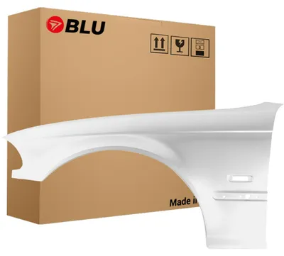 Productafbeelding van BLU Spatbord geschikt voor BMW 3 E46 Lift 300 Links Wit AlpinWeiss | 2001-2005 | Voorzijde | Gelakt | Montageklaar