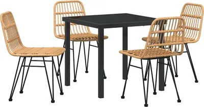 Immagine prodotto di Set da Pranzo per Giardino 5 pcs Marrone