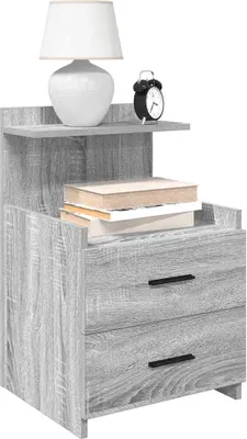 Obrázok produktu pre vidaXL Nočné stolíky 2-dielne s 2 zásuvkami Grey Sonoma 40x36,5x62 cm