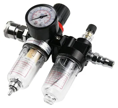 Productafbeelding van 1/4" luchtfilterregelaar voor luchtcompressor met vochtval en drukreducer