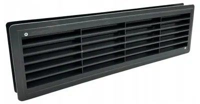 Image de Grille de ventilation Mimet noire pour porte WC