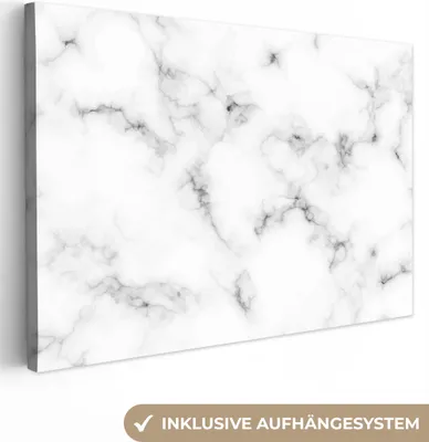 Obrázek produktu pro OneMillionCanvasses® - Obrazy na plátně - 140x90 cm, Mramor - Textura - Šedá - Černá, Nástěnné umění Tisk Nástěnná dekorace - Fotografie na plátně - Obraz na dřevěném rámu