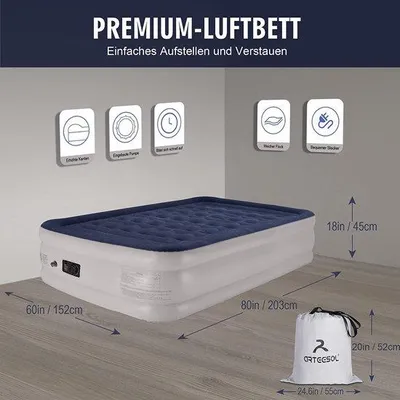 Produktbild von Famanu Luftmatratze Komfort-Plüsch - Blau
