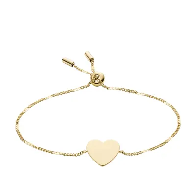 Produktbild von Fossil JF04332710 Armband Damen Drew Herz Edelstahl Goldfarben 21,6 cm