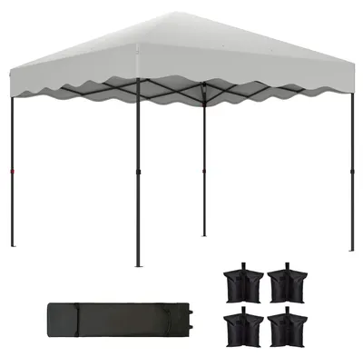 Produktbild von Gartenpavillon/Partyzelt - Faltbares Pop-up Zelt - 3 x 3 m - UV 50+ Schutz - Oxford-Gewebe - Weiß