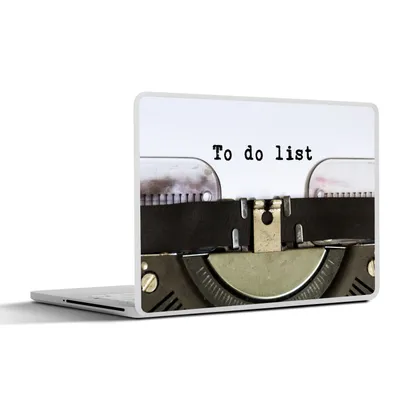 Produktbild von MuchoWow® Laptop Aufkleber Sticker Cover Schreibmaschine - Vintage - To do Liste 30x21 cm - Sticker für Laptop - Selbstklebend