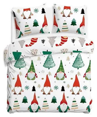 Produktbild von Bettwäsche, Flanellbettwäsche, für den Winter, warm 180x200 31517-2 Weihnachtswichtel