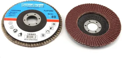 Produktbild von ToolTech 10963 Fächerschleifscheibe 125mm K80 Aluminiumoxid