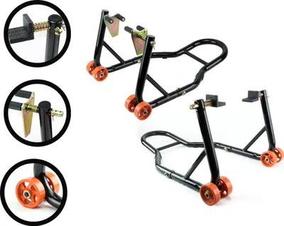 Produktbild von Set Motorradständer Motorrad Montageständer VORNE + HINTEN | L-+ V-Type | 200 kg