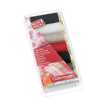 Zdjęcie produktu dla Gütermann 731099 Zestaw 7 szpulek nici w podstawowym kolorze