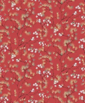Immagine prodotto di Carta da parati Khroma by Masureel fiori rossi - 630648 - 53 cm x 10,05 m