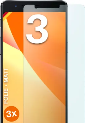 Produktbild von moex® 3x Schutzfolie kompatibel mit OnePlus 3 - Displayschutzfolie Anti Reflex Folie, Matt